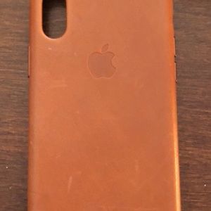 iPhone X Apple Brown Leather Case